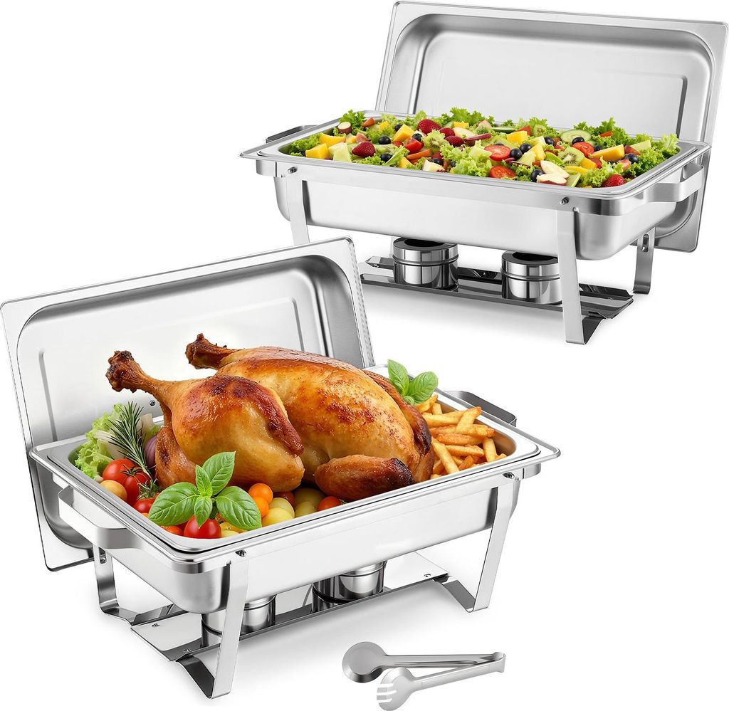 VEVOR rechteckiger Chafing Dish Set 8,5 L Speisenwärmer (2 Produktbild 