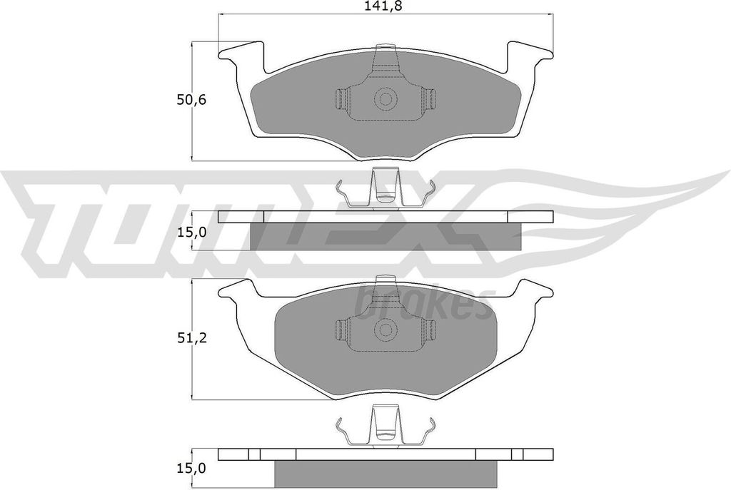 TOMEX brakes Bremsbeläge Satz Vorne Bremsklötze für VW GOLF III (1H1) TX 10-851