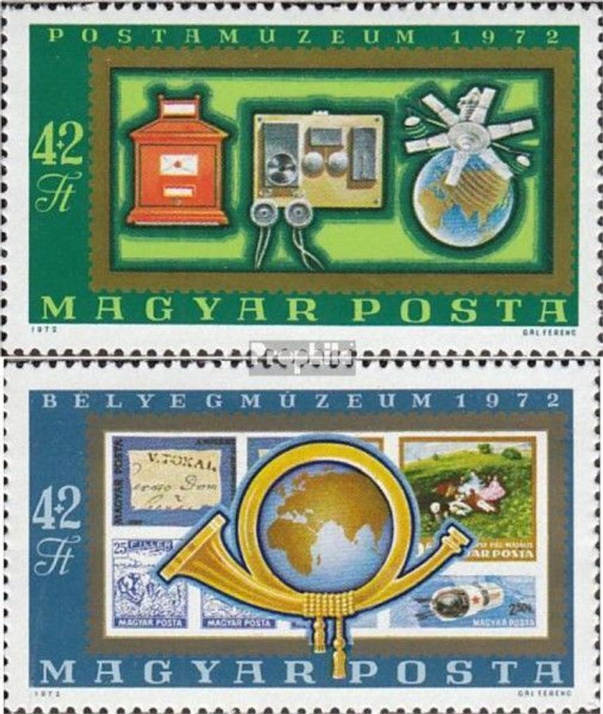Briefmarken Ungarn 1972 Mi 2813A-2814A postfrisch Post- und Briefmarkenmuseum