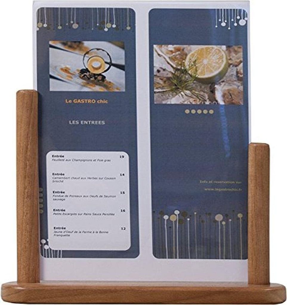Securit Tischaufsteller TABLE DIN A5 teak