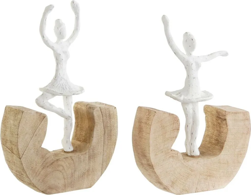 Décoration de Chambre ou Salon : Lot de 2 Statuettes Ballerines 17x6x24 cm