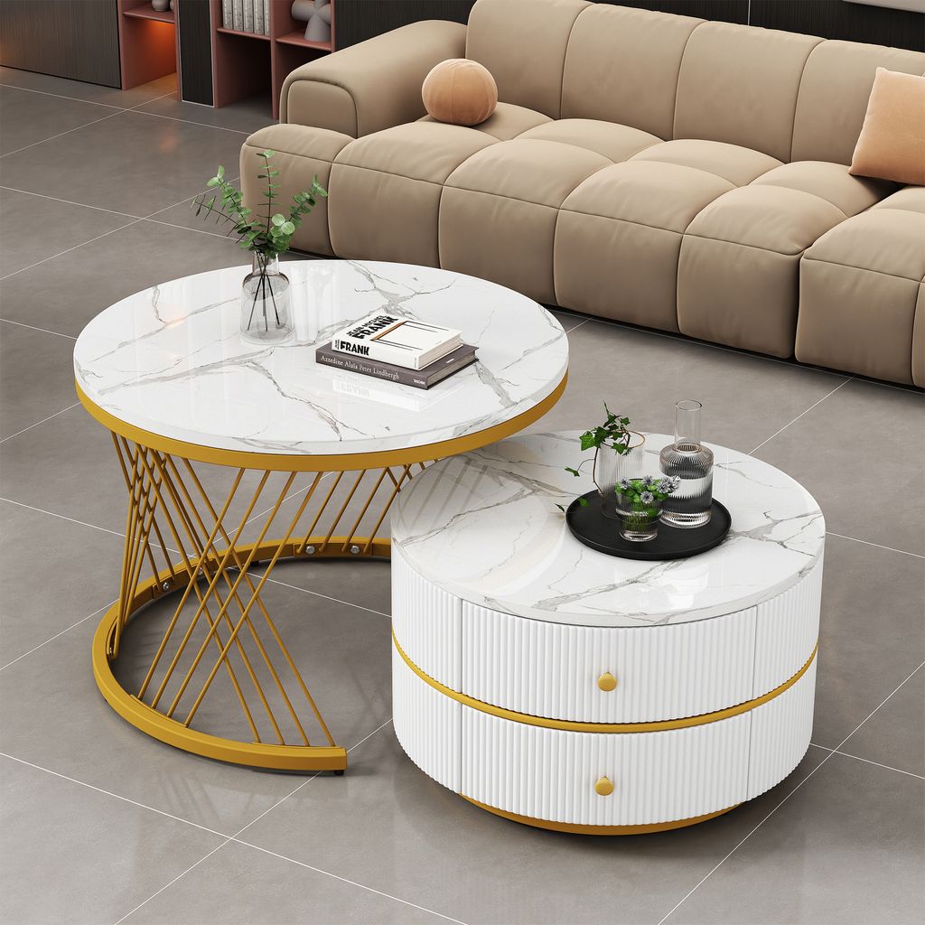 STILVORA Couchtisch-Set mit Hochglanz,2er-Set Produktbild 