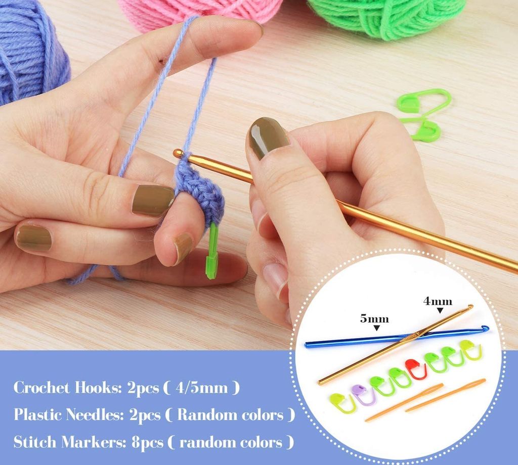 Häkelgarn Set,12 Farben*50g Dicke Wolle Zum Häkeln und Produktbild 3