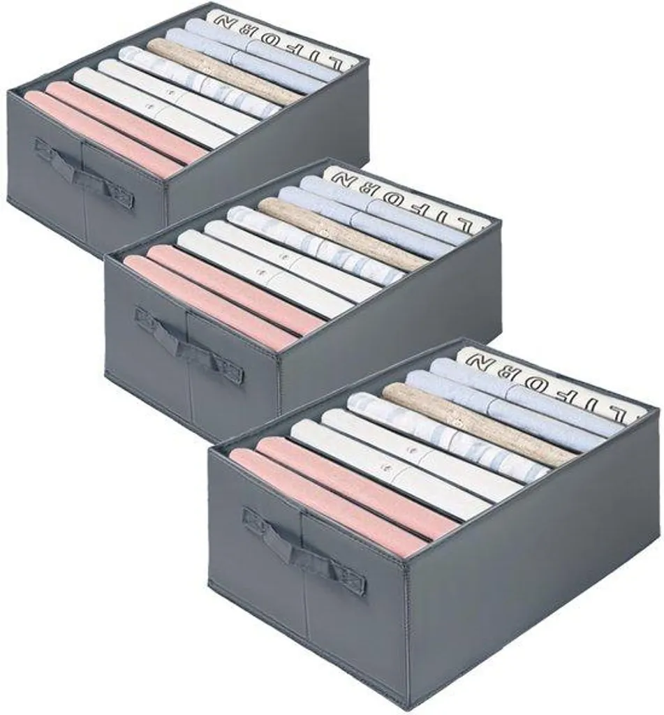 Rangement de vêtements suspendu et pliable pour armoire en 3 sections