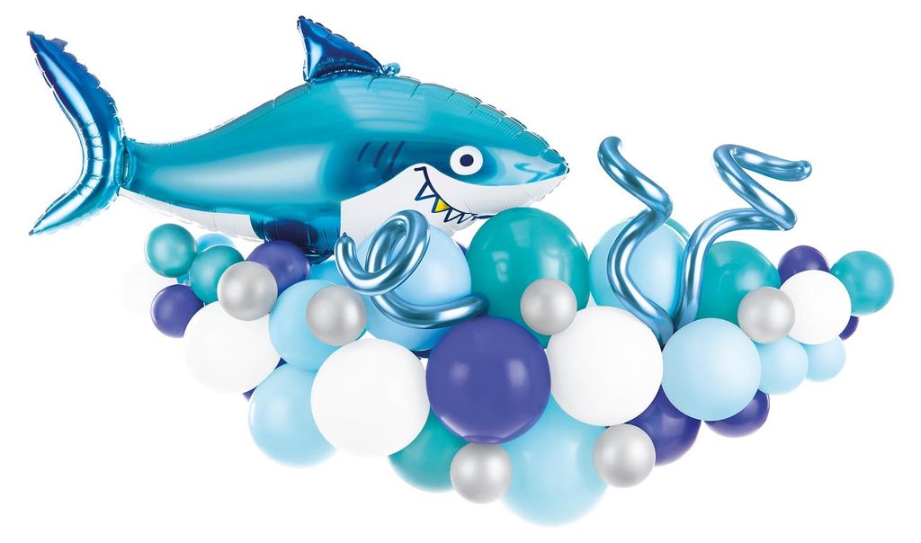 Ballonbogen-Set Shark Party 78-teilig Hai-Motto -