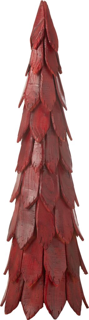 J-Line Weihnachtsbaum Stücke Holz Rot Large