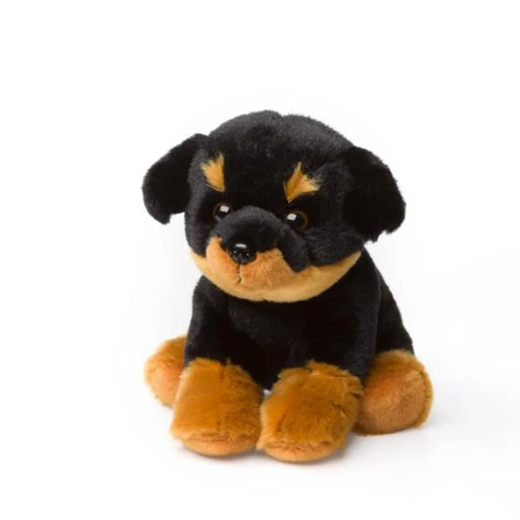 Doudou Rottweiler 15cm pour Enfant : Compagnon Idéal de Jeu et Nuit