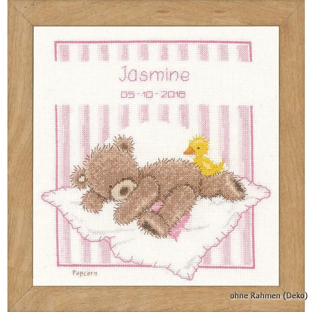 Réussir sa Broderie de Naissance facilement avec Vervaco Popcorn Né