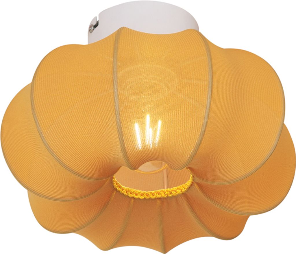 QAZQA - Japandi Japandi Deckenleuchte I Deckenlampe I Lampe I Leuchte Gold I Messing 27cm - Plu Asyesha I Wohnzimmer I Schlafzimmer - Textil Rund -...