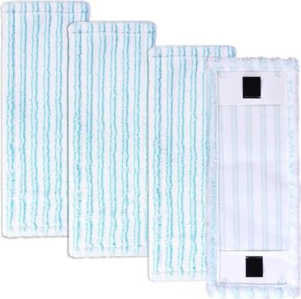 4 Stück Wischbezug für Leifheit Clean Twist M Ergo 2.0 Bodenwischer, 2 Arten Mikrofaser System Ersatzbezug für alle Böden, Effiziente Wasserauf...