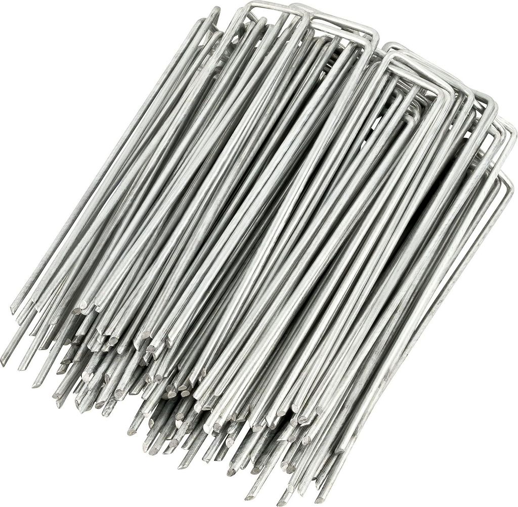 Rostfreie Bodenanker für Unkrautvlies, Erdnägel aus verzinktem Stahl im Set zur Befestigung von Unkrautvlies, Unkrautfolie oder beim Camping – ...