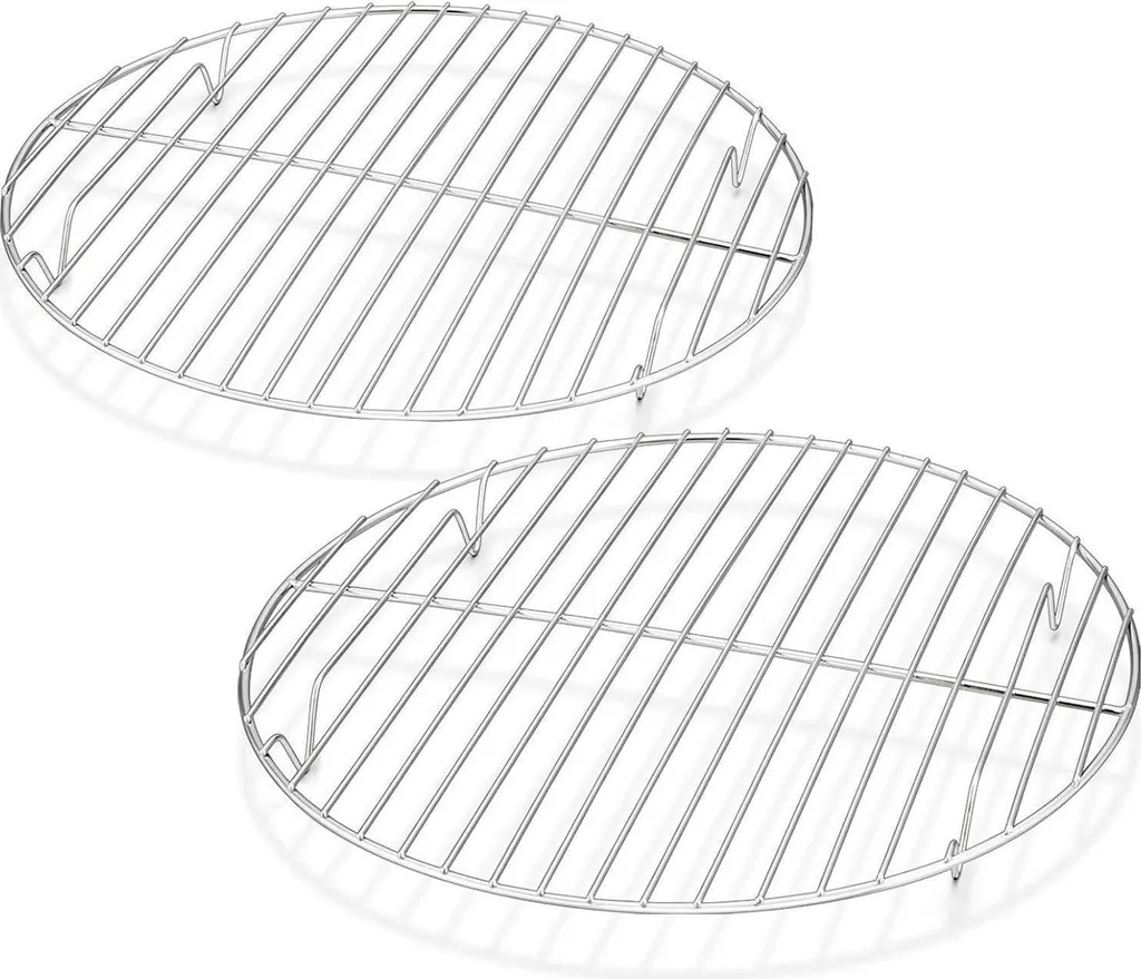 Homikit griglia di raffreddamento rotonda set di 2 griglie da forno in acciaio inox 27 cm