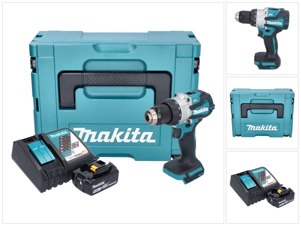 Makita DHP 489 RT1J trapano a percussione a batteria 18 V Immagine del prodotto 