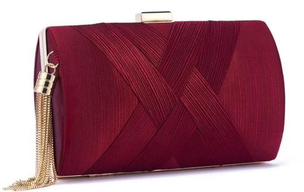 Petit sac pochette rouge pour femme - Accessoire à franges style chic