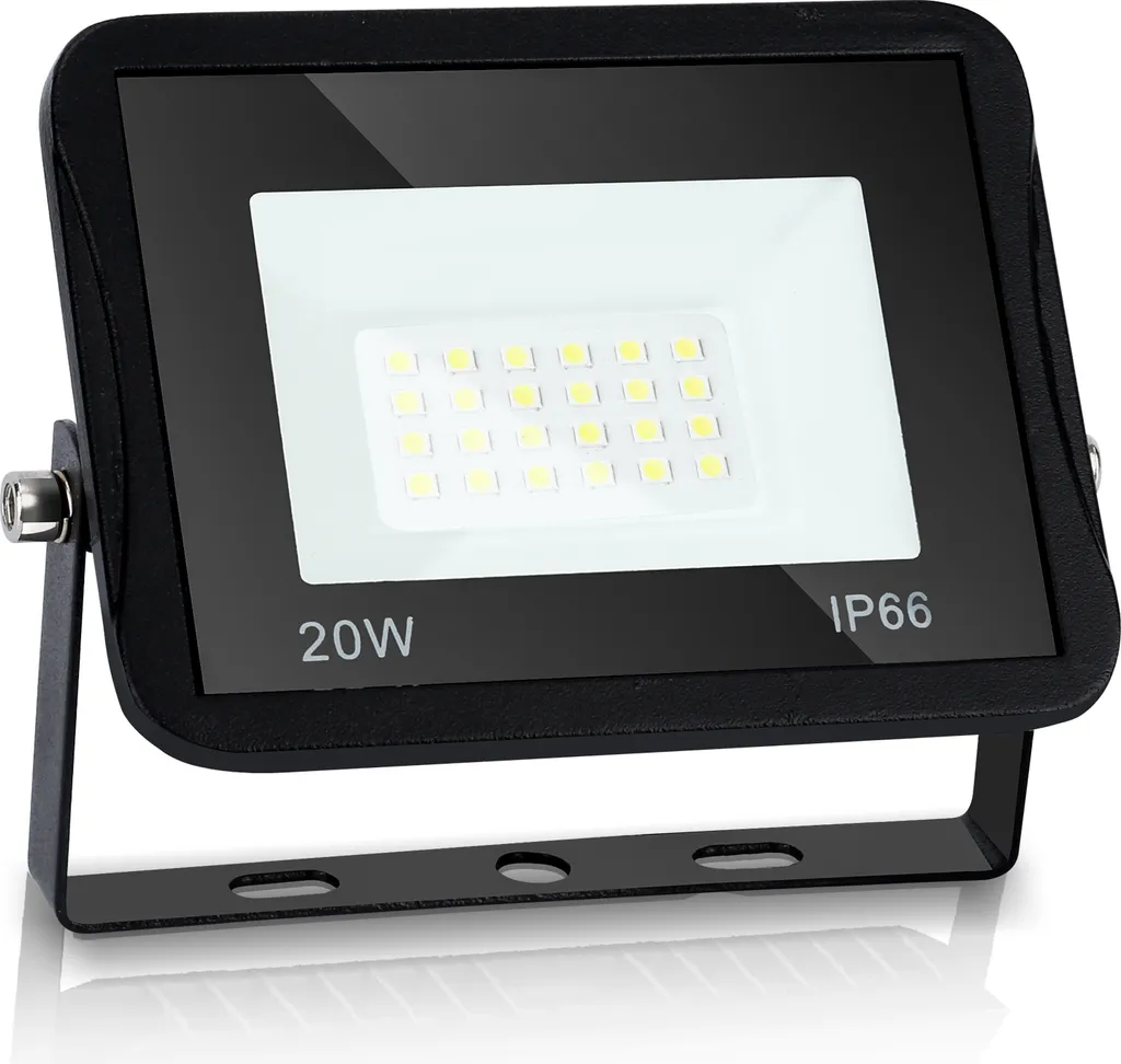 Jiubiaz LED proiettore Proiettore da costruzione lampada da esterno IP65 proiettore da giardino faretto 20W bianco freddo