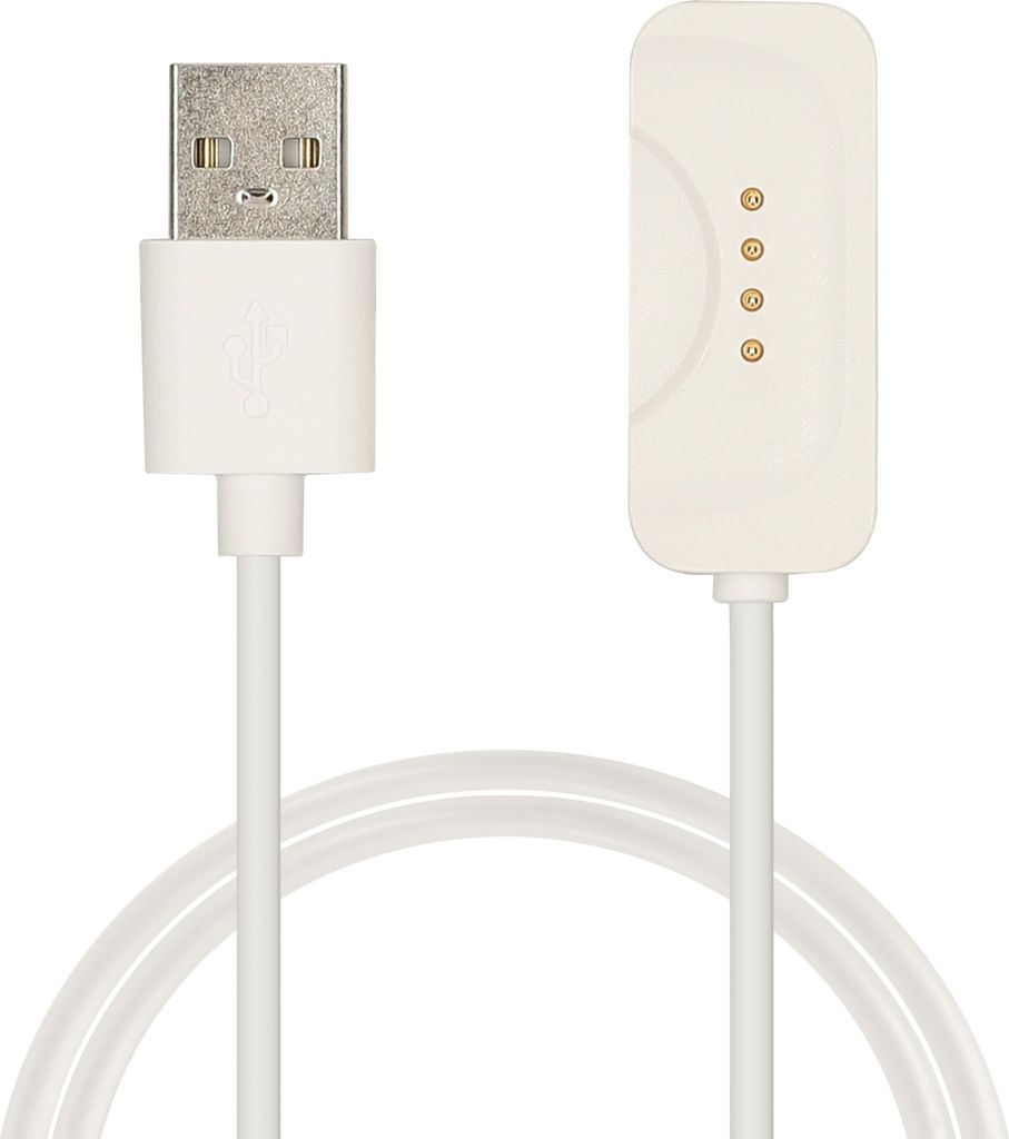 kwmobile USB Kabel Charger kompatibel mit OnePlus Watch 2 / Watch 3 Ladekabel - Smart Watch Ersatzkabel - Fitnesstracker Aufladekabel in Weiß matt