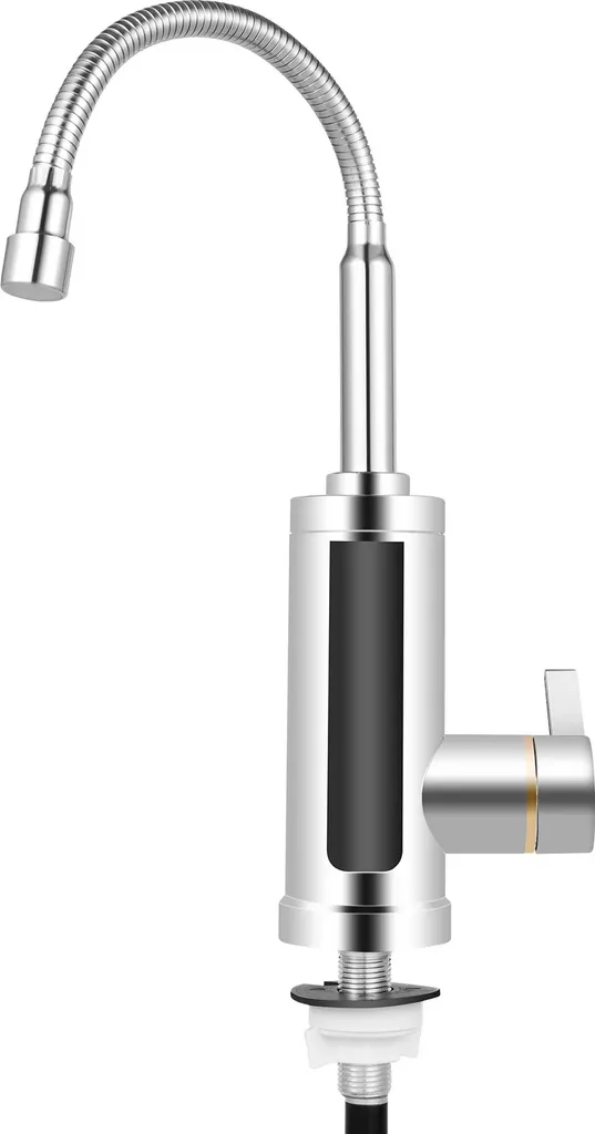 Chauffe-eau instantané sur robinet design en ABS gris clair - Série Luxe