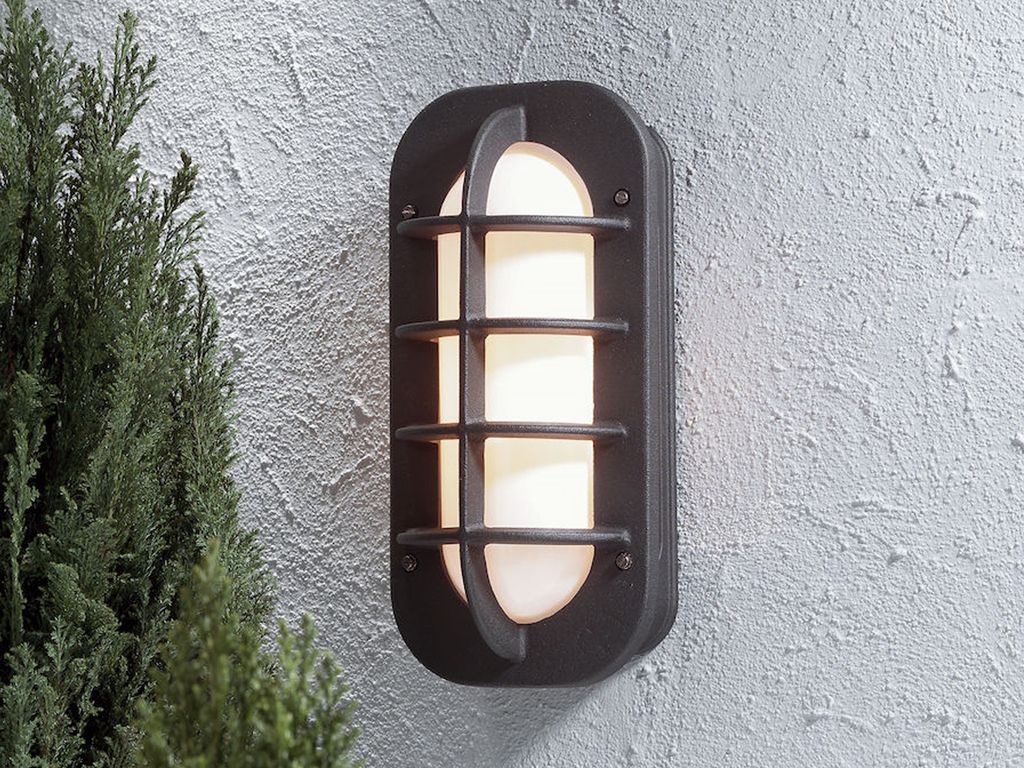 LED Außenwandleuchte Fassadenbeleuchtung & Hausbeleuchtung, Kellerlampe Schwarz