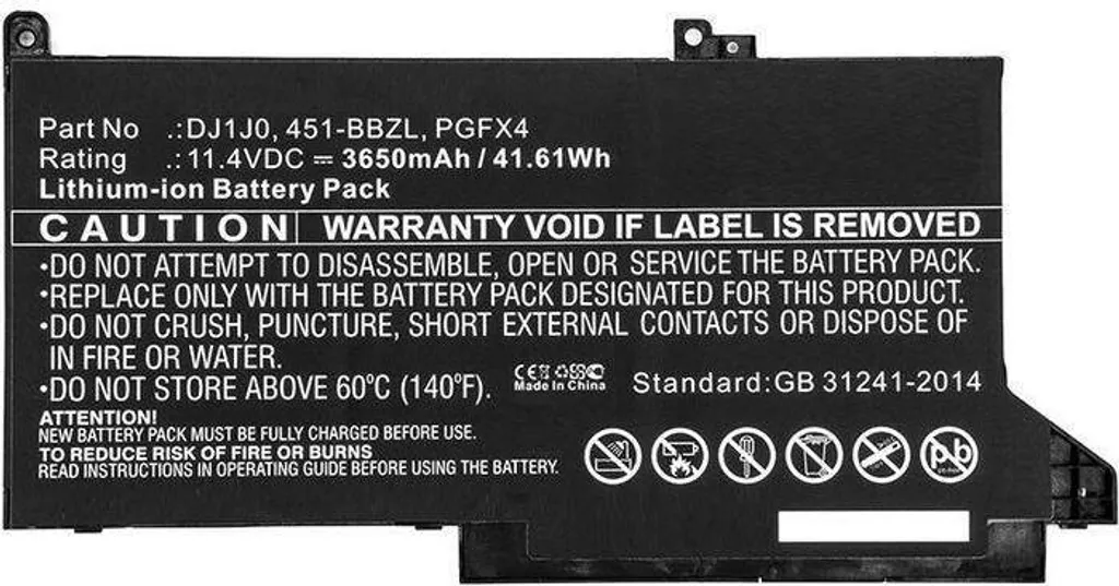 Batteria Laptop CoreParts 11.4V 3650mAh PGFX4-CP Ricambio Dell 42Wh