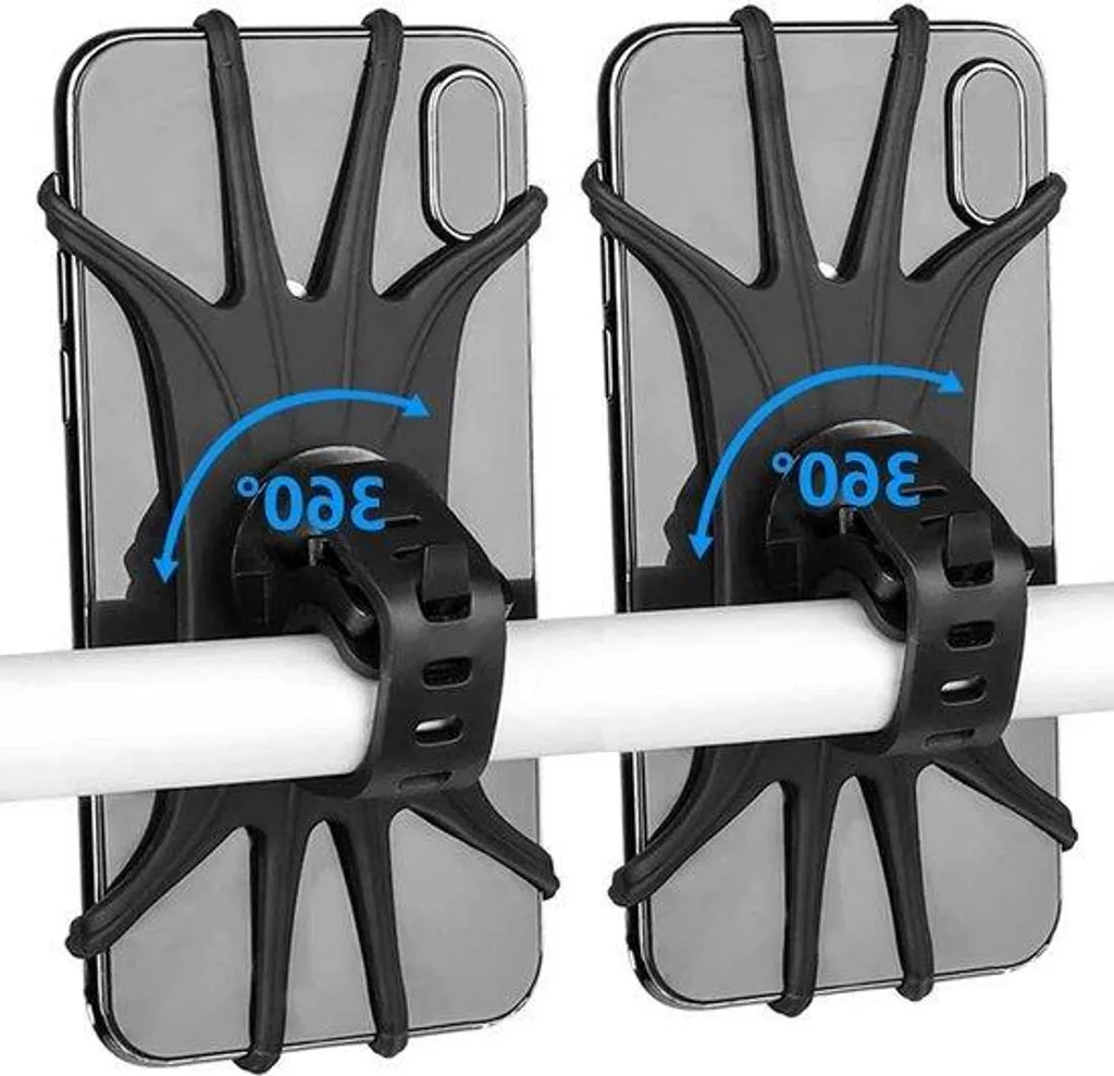 Lot de 2 Supports Téléphone Moto à Rotation 360° pour iPhone 11 et 12