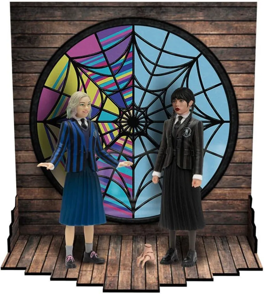 Figurines Wednesday & Enid 5 Points - Coffret 10 cm - Mezco Toys
