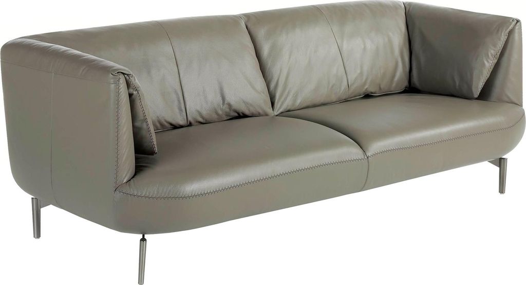 Angel Cerdá 3-Sitzer-Sofa aus grauem Leder 6037