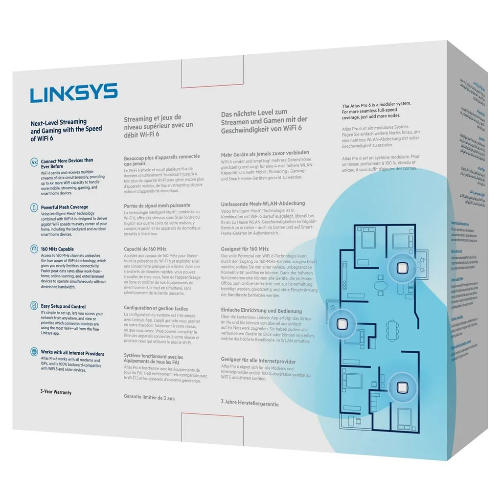 WiFi 6 Mesh Linksys AX5400 Idéal pour Télétravail et Streaming Intense - 9