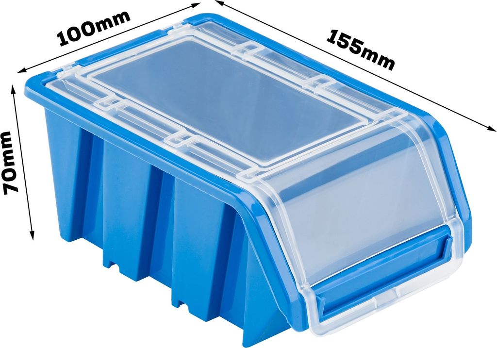 40 stohovacích boxů Nástěnná police Plastové víko 96,5 x 78 Obrázek produktu 5