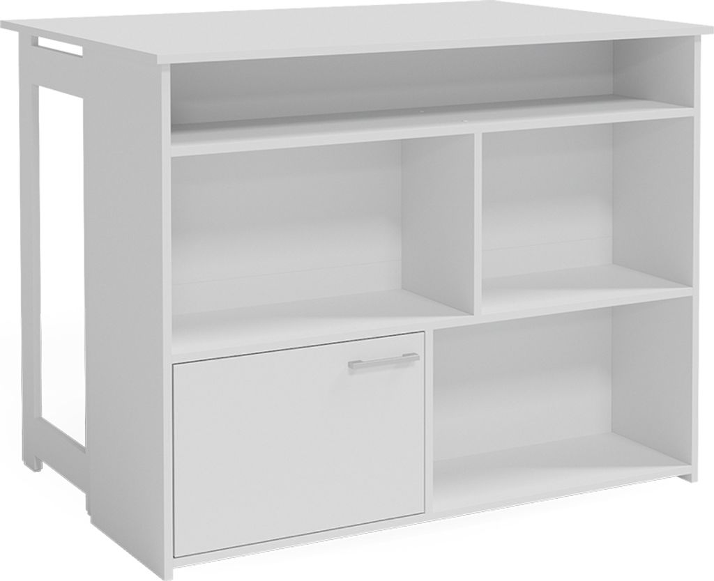 Barový stůl Vicco Dominic Bílá 116 x 37 cm 4x otevřené Obrázek produktu 
