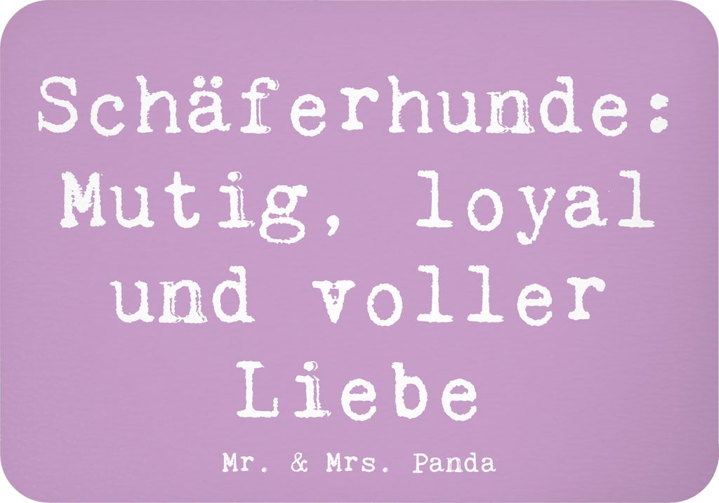 Mr. & Mrs. Panda Kühlschrankmagnet Spruch Schäferhunde Freundschaft - Lavendeltraum - Geschenk, holzmagnet, bedingungslose Zuneigung, magnet, vol...