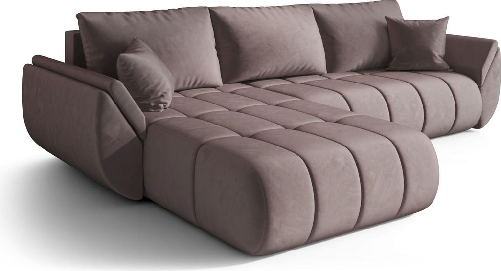 BEDANTE Ecksofa mit Schlaffunktion TOKYO PREMIUM L Monolith 62 Links
