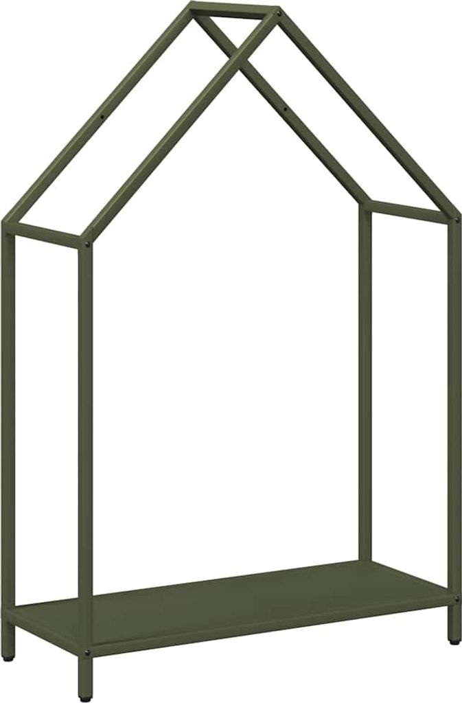 Brennholzregal Olivgrün 60x25x90 cm Kaltgewalzter Stahl