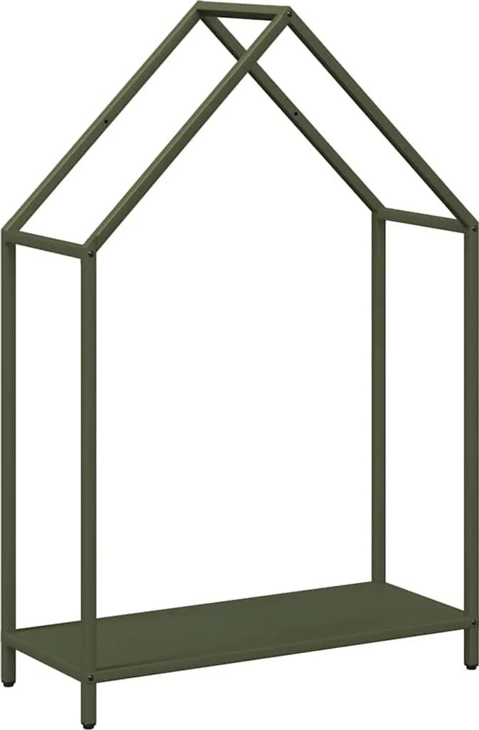vidaXL Porta legna verde oliva 60x25x90 cm Acciaio laminato a freddo