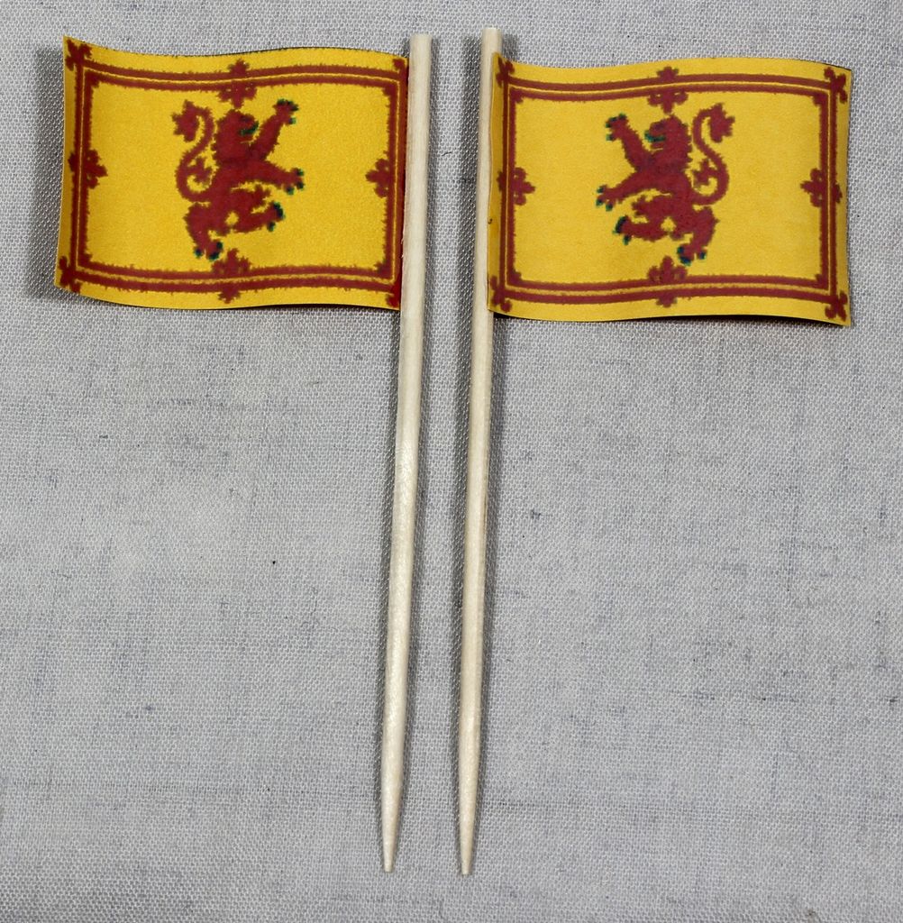 Party-Picker Flagge Schottland Royal Steward Papierfähnchen in Spitzenqualität 25 Stück Beutel