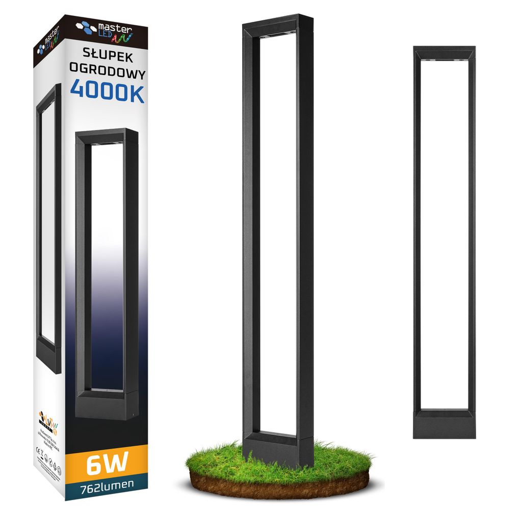 Stojanové svietidlo MasterLED IP44 80 cm čierne LED 6 W Obrázok produktu 
