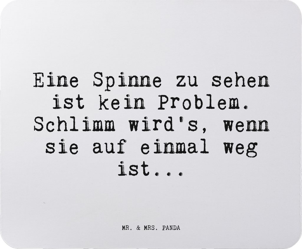Mr. & Mrs. Panda Mauspad Eine Spinne zu sehen... - Aquarellblau - Geschenk, Sprüche, Mouse Pad, Frauen, Freundin, Spruch Weisheiten Zitate Lustig ...