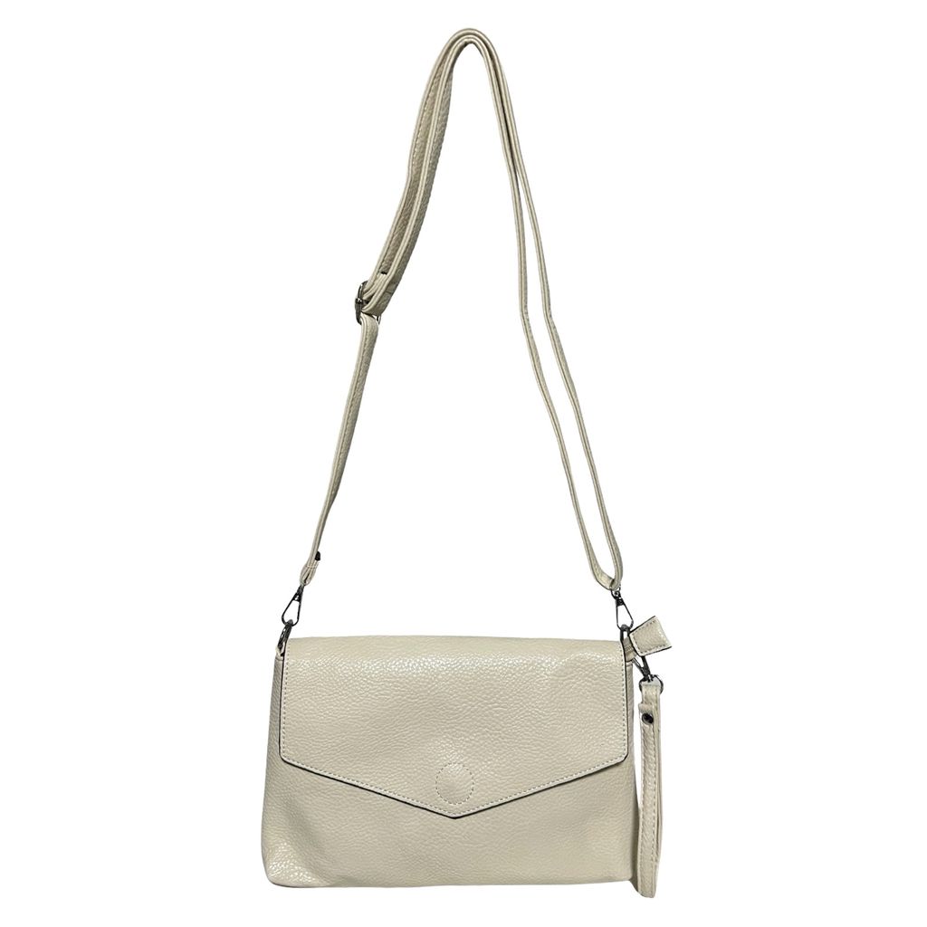 Handtasche Umhängetasche Bauchtasche Cross Body Bag Damen Clutch Abendtasche Beige