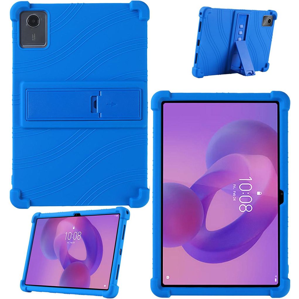 Tablet Hülle für Lenovo Tab M11 / Tab K11 11" 2024, Stoßfeste Weiches Silikon Schutzhülle mit Standfunktion Blau