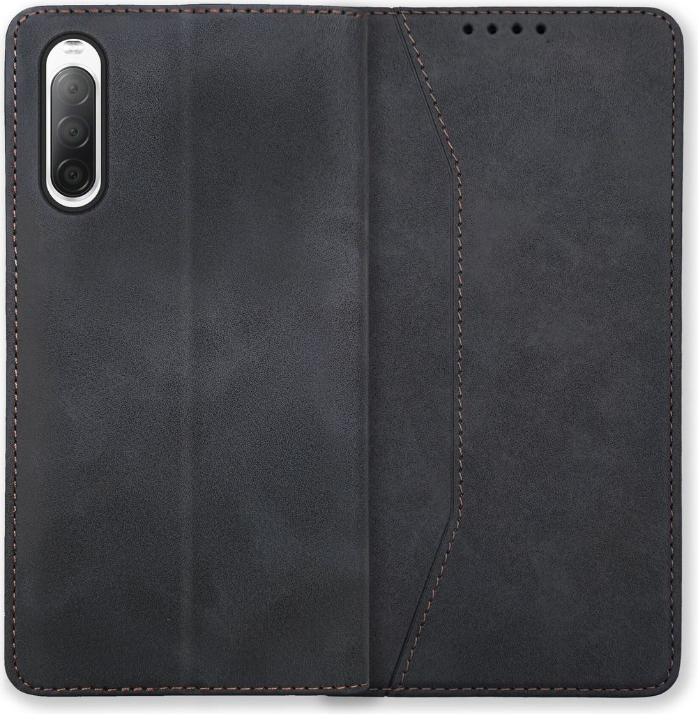 Bookstyle 'Premium' Schutzhülle Klapphülle Schutztasche Etui Cover für Sony XPeria 10 II - Schwarz