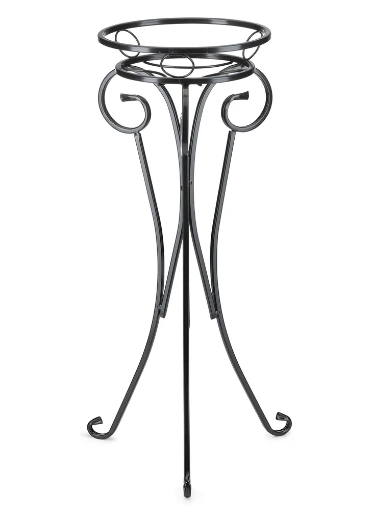 Support de Fleurs Noir Robuste en Métal 34x74 cm - Structure Stable