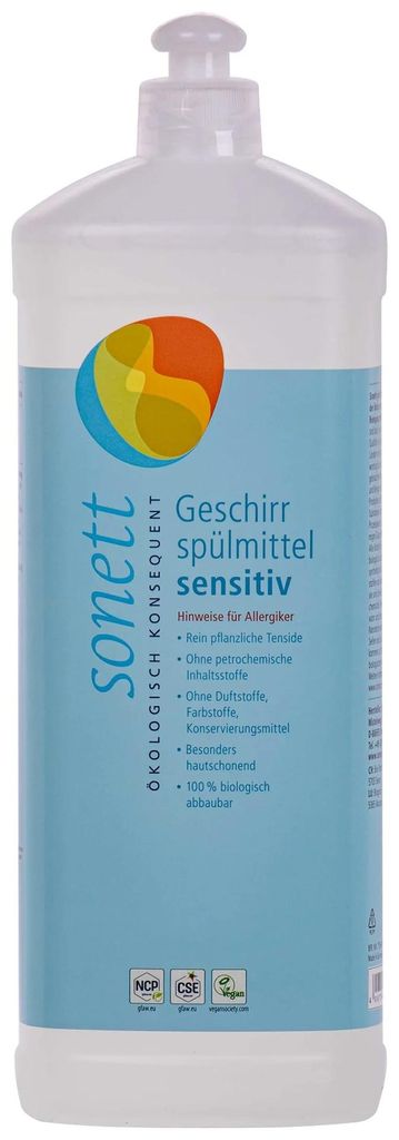 Sonett Geschirrspülmittel Sensitiv, Flüssigkeit, Flasche, Produktbild 