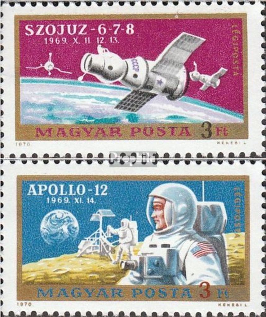 Briefmarken Ungarn 1970 Mi 2575A-2576A (kompl.Ausg.) Produktbild 