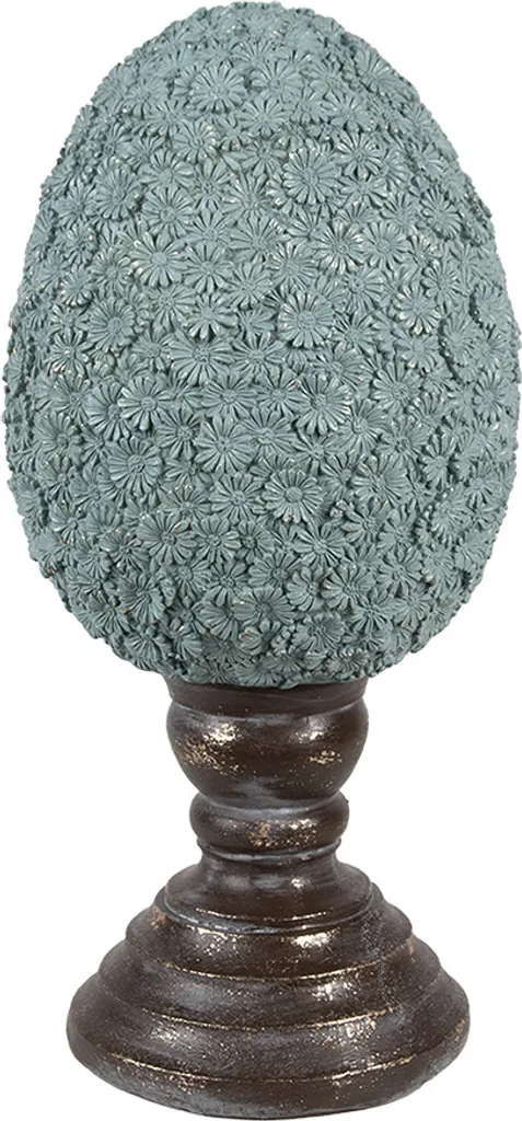 Œuf de Décoration Bleu Design 34cm en Plastique Résistant Clayre & Eef