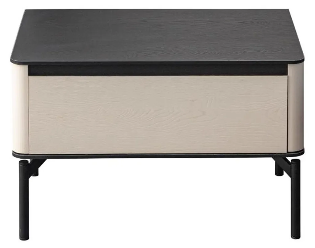 Chevet enfant blanc moderne avec tiroir - Console de nuit série Nova