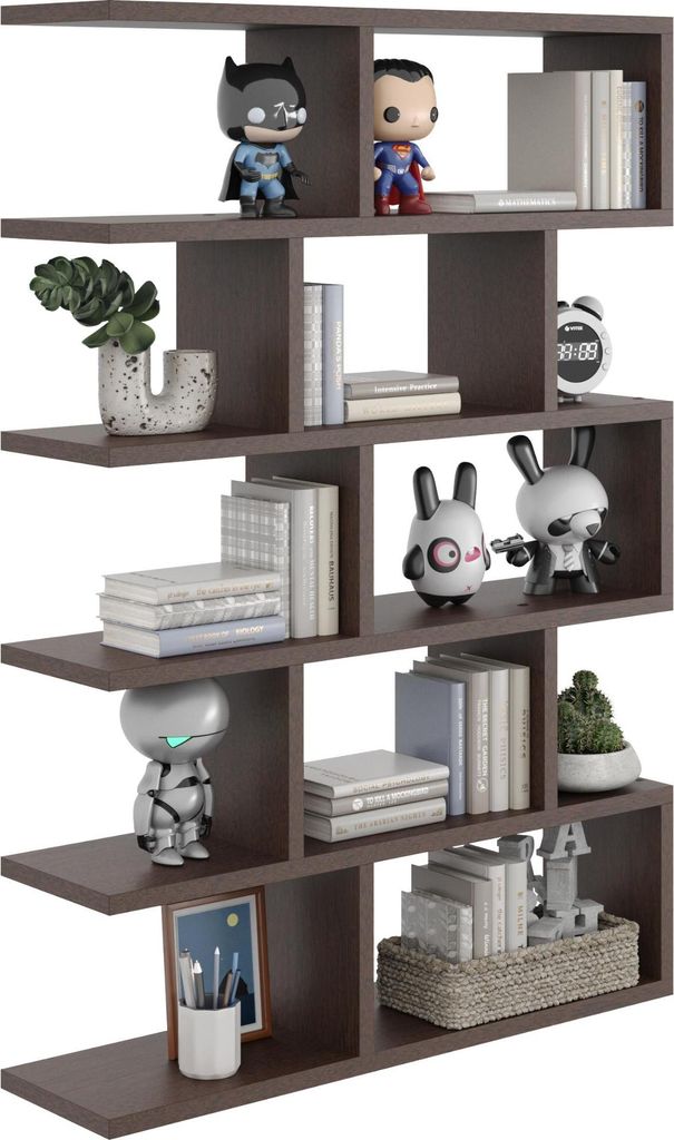 Wandregal Bücherregal Hängeregal Modern Wenge 100,8×70 cm – Offene Wandbibliothek Wohnzimmer Büro Regal zur Wandmontage