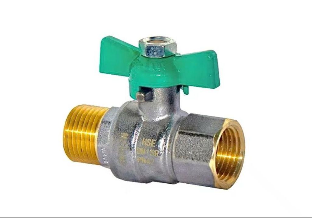 DVGW Kugelhahn für Trinkwasser 3|4 Zoll IG-AG mit Knebelgriff ohne Entleerung : 3/4 Zoll Größe: 3/4 Zoll