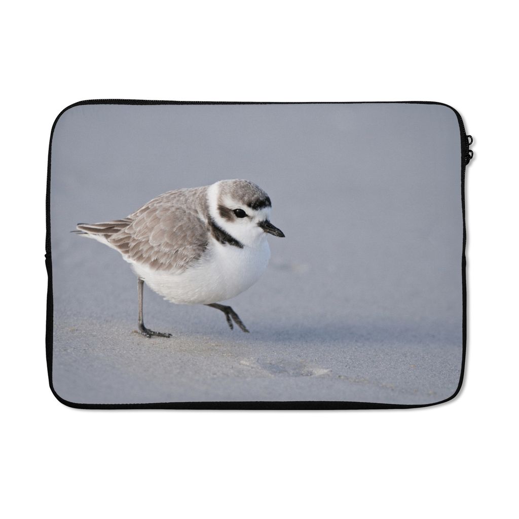 MuchoWow Laptop Hülle 13 Zoll Seeregenpfeifer spaziert auf einem Sandstrand Laptoptasche - Laptophülle - Sleeve - Rundumschutz