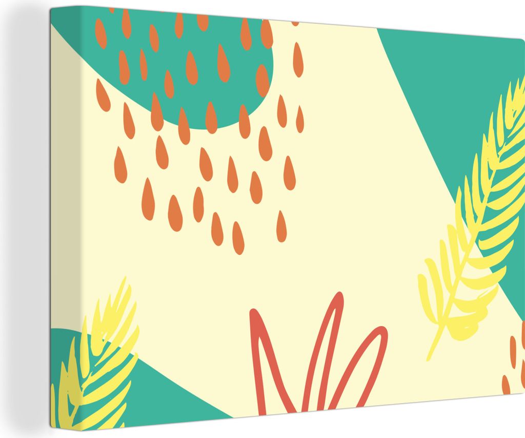 OneMillionCanvasses - Leinwandbilder - 150x100 cm, Sommer - Blätter - Pastell, Wandbilder Kunstdruck Wanddekoration