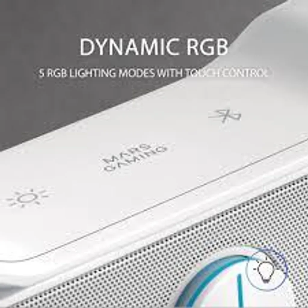 Enceinte PC Bluetooth Mars Gaming MSBX Blanche Système Audio USB 10W