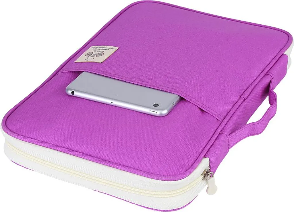 Porte-documents A4 Violet à Fermeture Éclair avec Multi-Pochettes Pro - 3